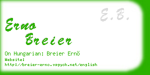 erno breier business card