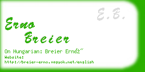 erno breier business card